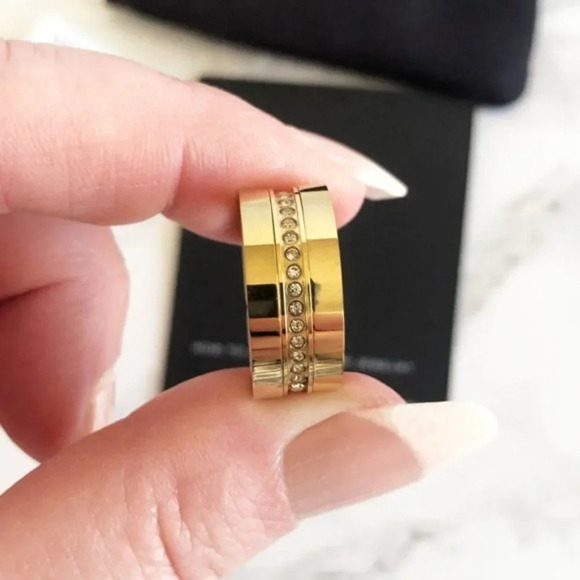 Vita Fede Cassio Gold & Crystal Pave Ring Set - Picture 4 of 9